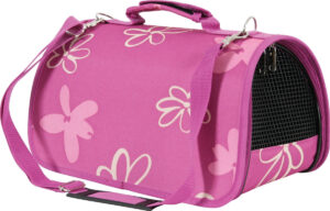 PET CARRIER FLOWER DESIGN - PLUM