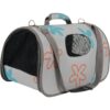 PET CARRIER FLOWER DESIGN- GREY PET CARRIER FLOWER DESIGN- GREY