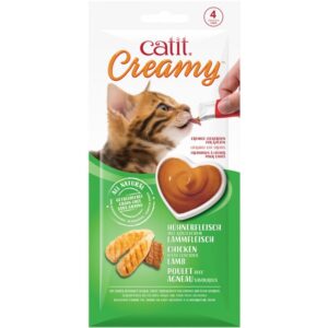 CATIT CREAMY LICKABLE TREATS - CHICKEN & LAMB - box of 48 sachets